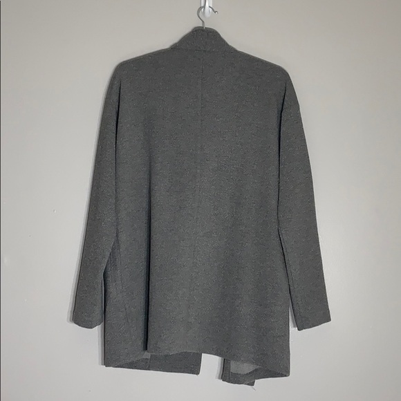 Halston Grey Cross Over Collar modern Peacoat Jacket women’s medium grey fall - Picture 5 of 8